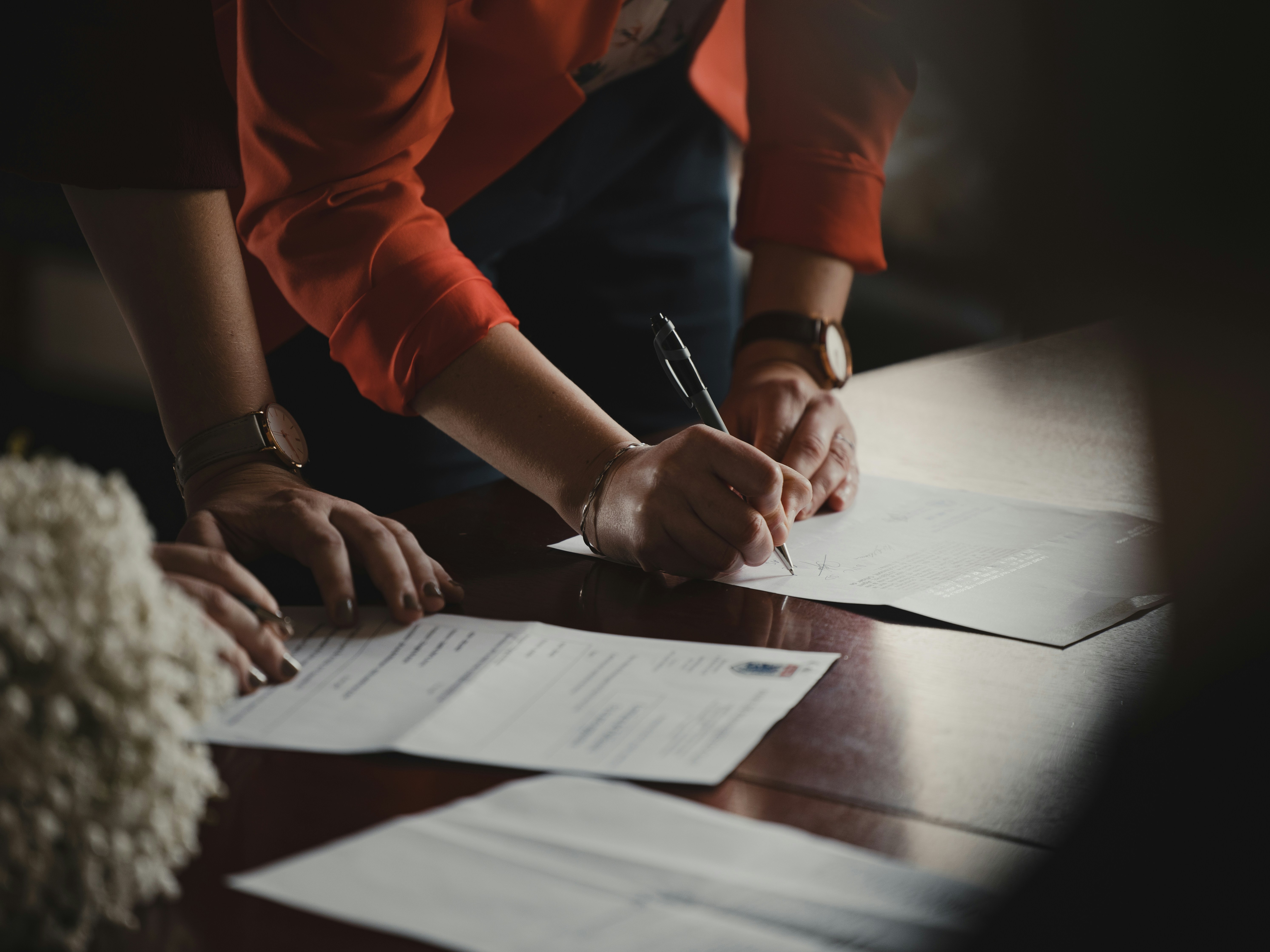 Contract Documents being Signed