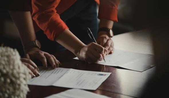Contract Documents being Signed